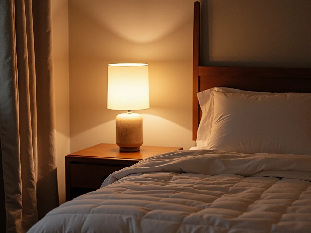 Abstract dusk horizon with warm moon