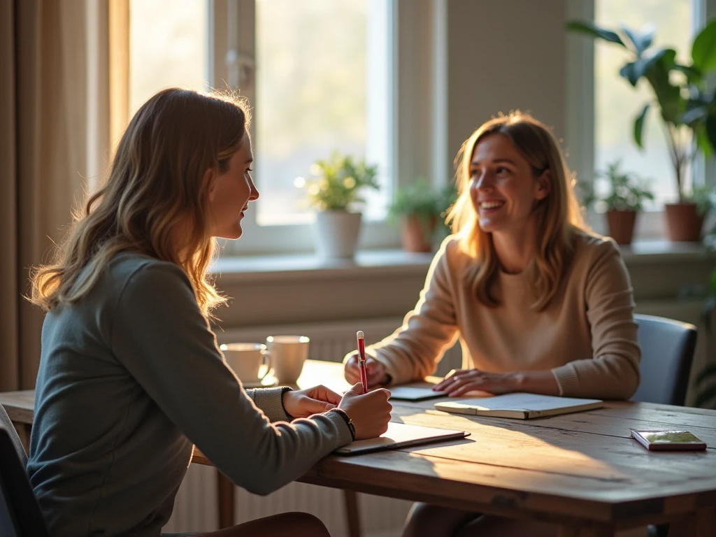 Soft geometric pattern suggesting structured calm